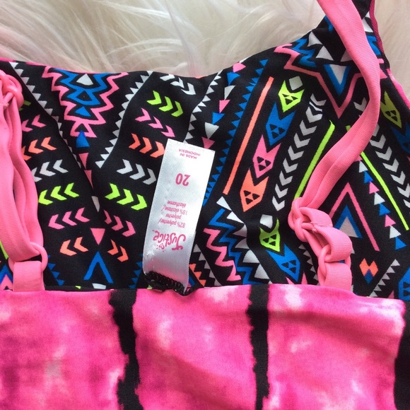 🎈SALE🎈JUSTICE Reversible Geo/Tie Dye Bikini - Picture 7 of 9